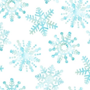 Watercolor Snowflakes Large Scale
