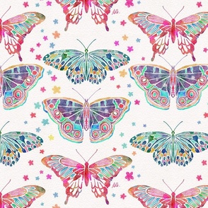 Watercolor Butterflies [happy shower] large