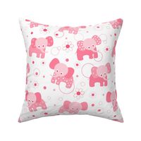 Pink elephant nursery children room decor