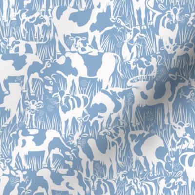 Meadow Cows | Small | Light Blue