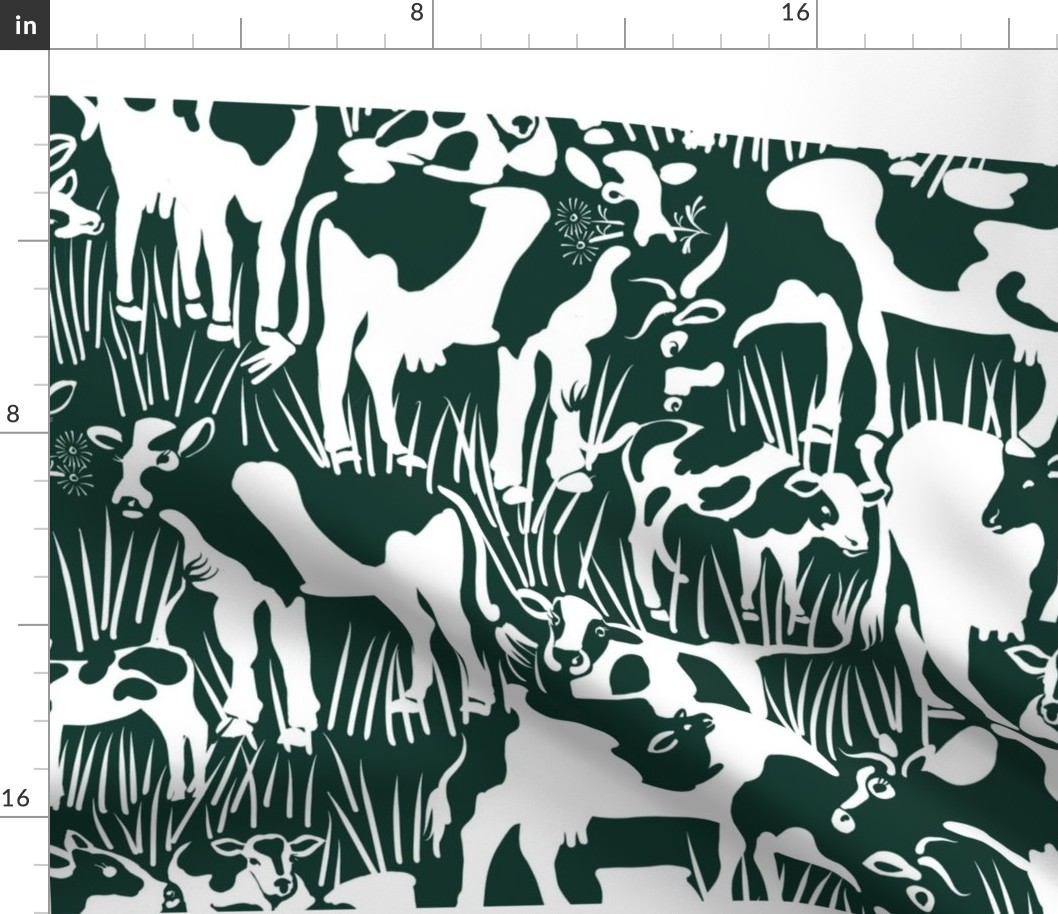 42x36 Seek and Find Playmat: Find the Cows | Deep Green/Cream
