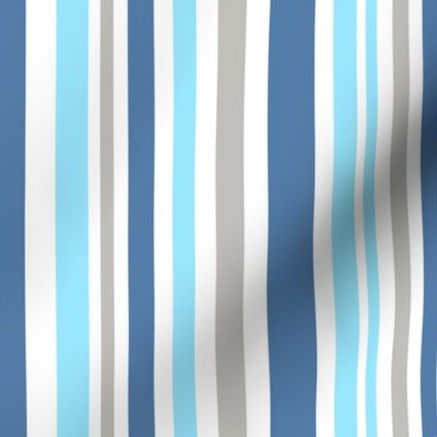 Stripes, Blue, "Sea Life", Coastal, Nautical, Striped, Blue, Tan, Taupe, boys, beach, coastal, tropical, summer, "JG Anchor Designs" by Jenn Grey