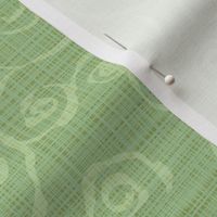 24" Lime LINEN Boho Spirals (Light)