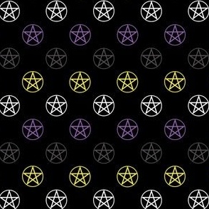 Nonbinary Pride Pentagrams