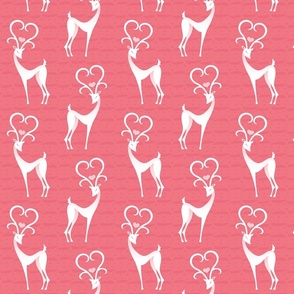 Love Deer White on Pink