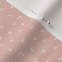 Tiny hearts in blush pink