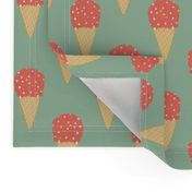 Ice Cream Cones green/red by DEINKI (medium scale)