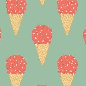 Ice Cream Cones green/red by DEINKI (medium scale)