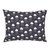 Happy Raindrops navy by DEINKI (medium scale)