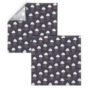 Happy Raindrops navy by DEINKI (medium scale)