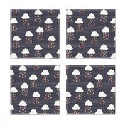 Happy Raindrops navy by DEINKI (medium scale)