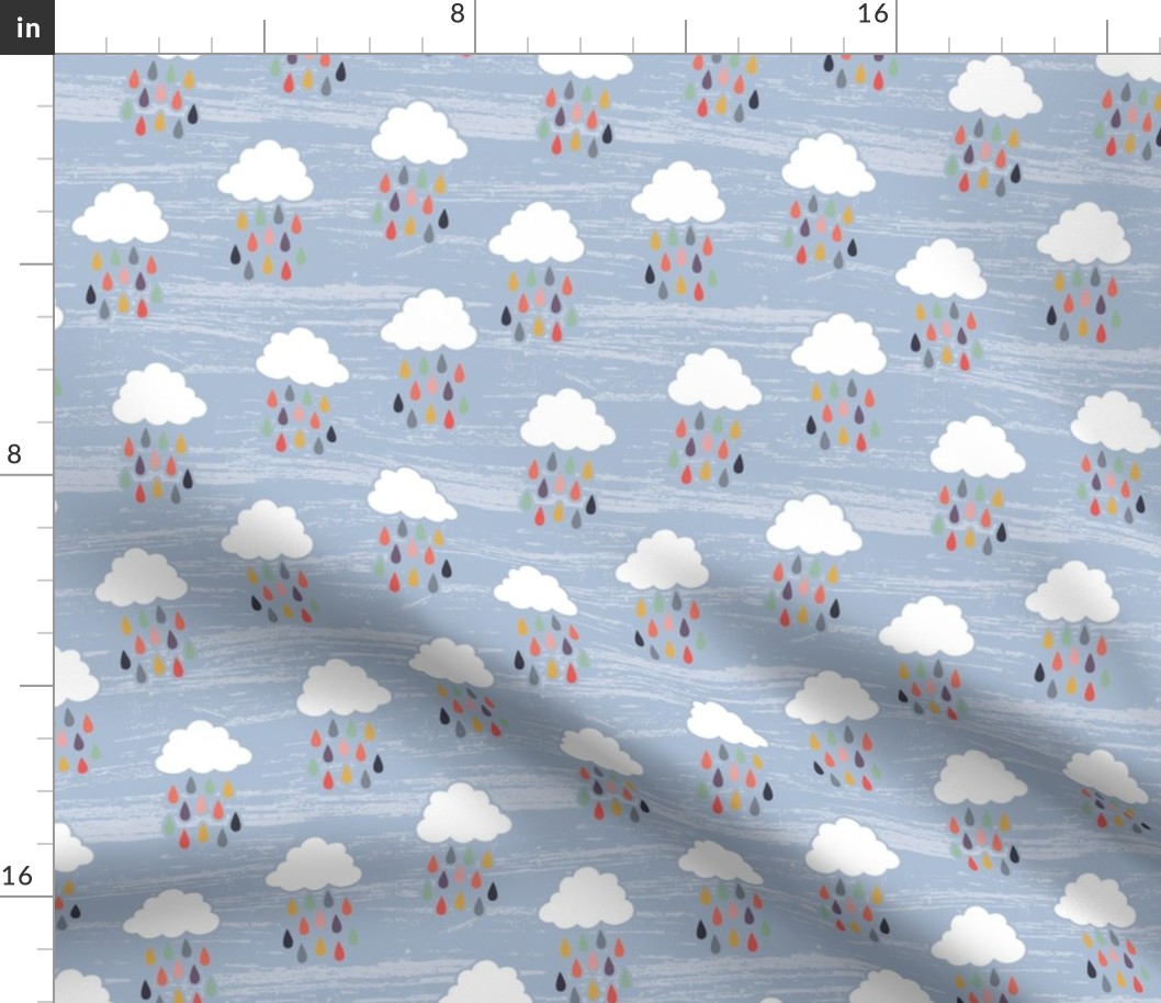 Happy Raindrops blue by DEINKI (medium scale)