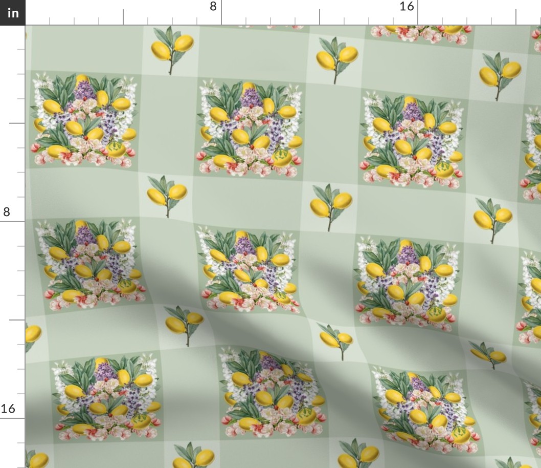 SUMMER TABLECLOTH - LEMON LILAC COLLECTION (MATCHA)