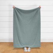 abstract mudcloth geo - dark teal and cream