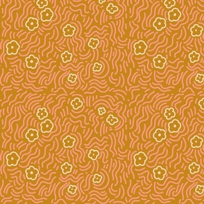 Squiggles floral abstract