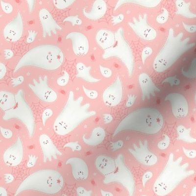 Cute Pastel Pink Halloween Ghosts / Tiny Scale