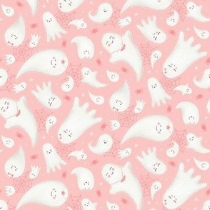 Cute Pastel Pink Halloween Ghosts / Tiny Scale