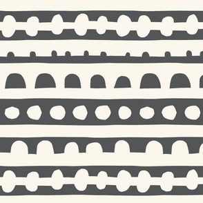 wonky papercut stripes b&w large