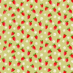 Strawberry Pattern- Green
