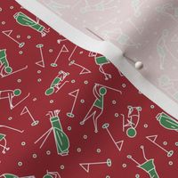golf figure scatter red and green