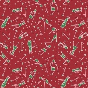 golf figure scatter red and green