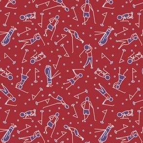 golf figure scatter red and purple
