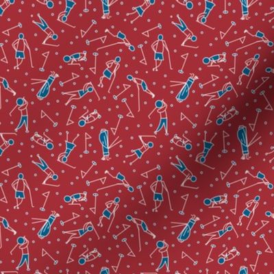 golf figure scatter red and blue