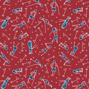 golf figure scatter red and blue