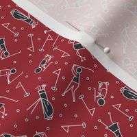 golf figure scatter red and dark blue