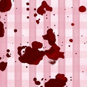 Halloween gingham with bloodstains