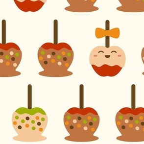 Kawaii Caramel Apples: Red & Green (Large Scale)