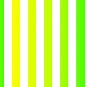 Large Bright Yellow and Green Ombré  Shade Vertical Cabana Stripes