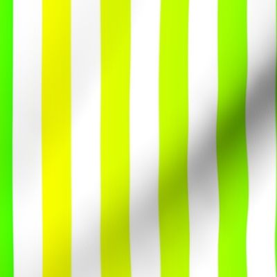 Small Bright Yellow and Green Ombré  Shade Vertical  Cabana Stripes