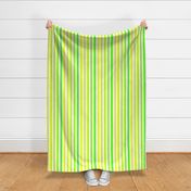 Small Bright Yellow and Green Ombré  Shade Vertical  Cabana Stripes