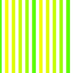 Small Bright Yellow and Green Ombré  Shade Vertical  Cabana Stripes