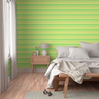Small Bright Yellow and Green Ombré  Shade Cabana Stripes