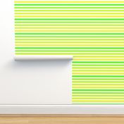 Small Bright Yellow and Green Ombré  Shade Cabana Stripes