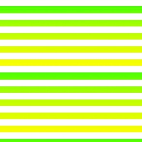 Small Bright Yellow and Green Ombré  Shade Cabana Stripes