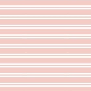 Light pink and white  ticking  stripes - baby girl nursery design