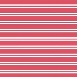 Pink and white ticking stripes