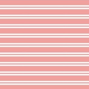 Pink and white ticking stripes - baby girl nursery design