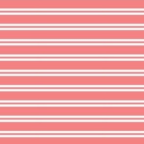 Pink and white ticking stripes 