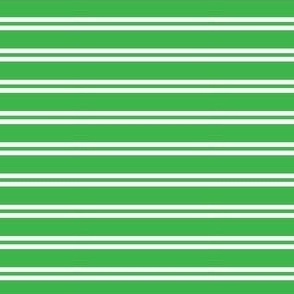 Green and white ticking stripes