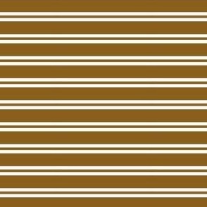 Brown and white ticking stripes