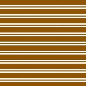 Brown and white  ticking stripes
