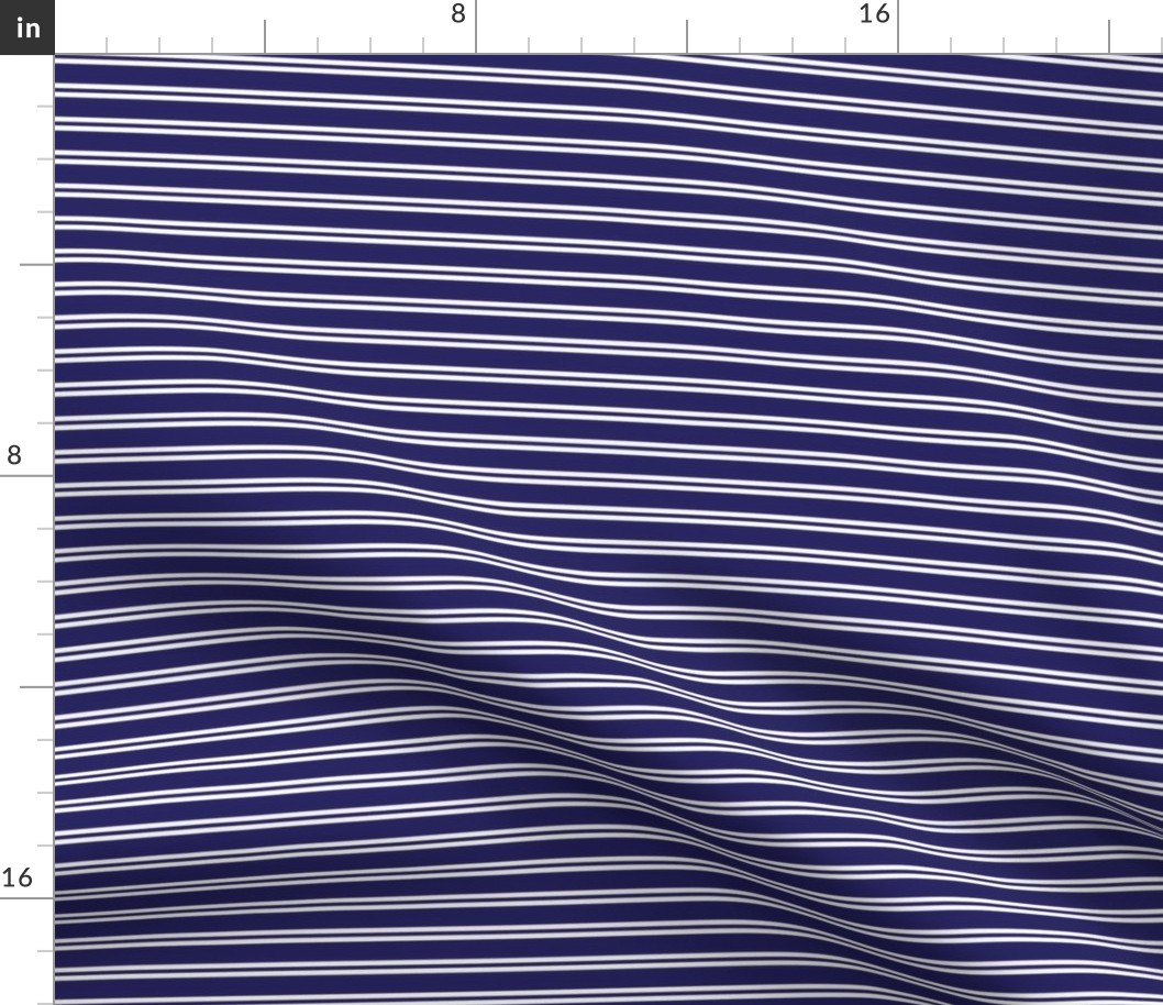 Blue and white ticking stripes