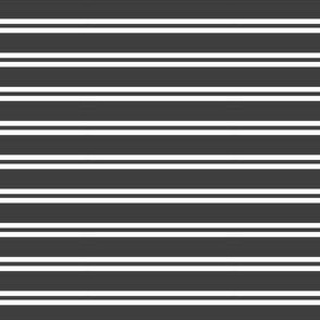 Gray and white ticking stripes