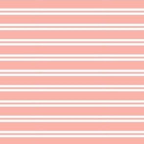 Pink and white  ticking stripes - baby girl nursery design