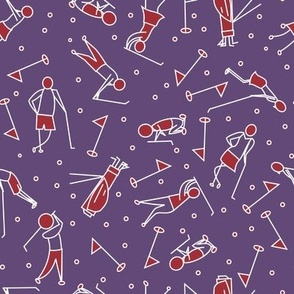 golf figure scatter purple and red