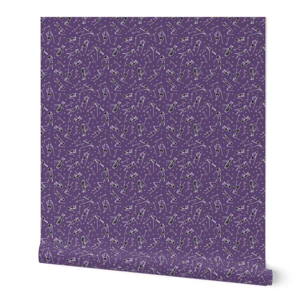 golf figure scatter purple and dark blue